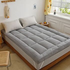 Topper Pad for Mattress Full (Color: GRAY)